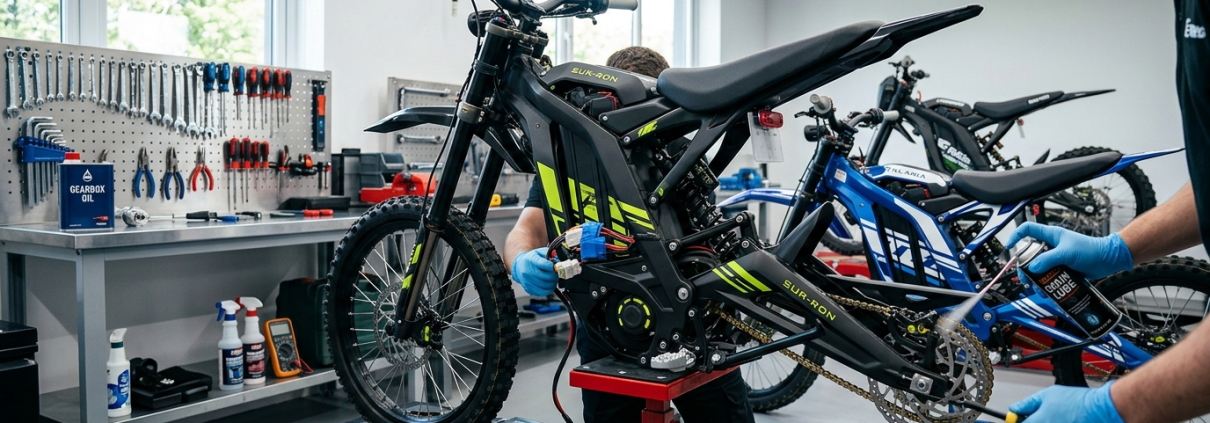 Vodič za vzdrževanje električnih kros motorjev Sur-Ron, Talaria in E Ride Pro